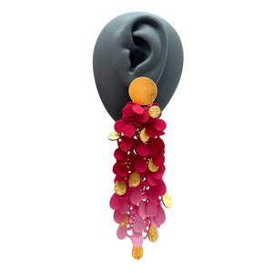 Large Pink Leaf Earrings-Earrings-Eve Balashova-Pistachios