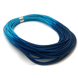 Layered Blue Elastic Necklace-Necklaces-Gilly Langton-Pistachios