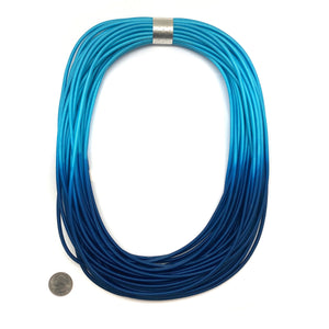 Layered Blue Elastic Necklace-Necklaces-Gilly Langton-Pistachios
