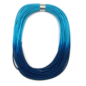 Layered Blue Elastic Necklace-Necklaces-Gilly Langton-Pistachios