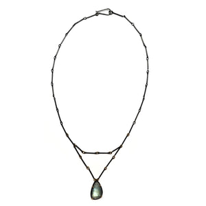 Layered Ethiopian Opal Necklace-Heather Guidero-Pistachios