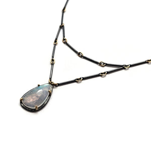 Layered Ethiopian Opal Necklace-Heather Guidero-Pistachios