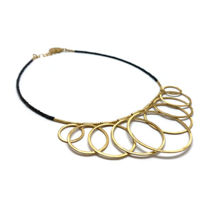 Layered Loop Gold Necklace-Necklaces-Iza Design-Pistachios