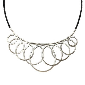 Layered Loop Silver Necklace
