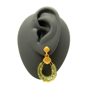 Layered Peridot Earrings-Earrings-Bernd Wolf-Pistachios
