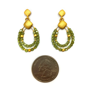 Layered Peridot Earrings-Earrings-Bernd Wolf-Pistachios