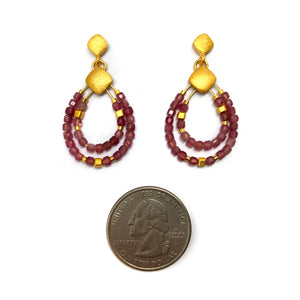 Layered Tourmaline Earrings-Earrings-Bernd Wolf-Pistachios