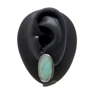 Leaf and Kyanite Studs-Earrings-Liz Clark-Pistachios