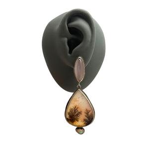 Lilac Chalcedony Drop Earrings-Earrings-Lori Francescutti-Pistachios