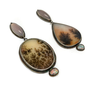 Lilac Chalcedony Drop Earrings-Earrings-Lori Francescutti-Pistachios