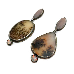 Lilac Chalcedony Drop Earrings-Earrings-Lori Francescutti-Pistachios