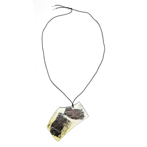 Lime Green Acrylic & Gallium Necklace-Necklaces-Yookyung Song-Pistachios