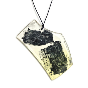 Lime Green Acrylic & Gallium Necklace-Necklaces-Yookyung Song-Pistachios