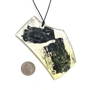 Lime Green Acrylic & Gallium Necklace-Necklaces-Yookyung Song-Pistachios