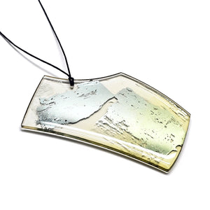 Lime Green Acrylic & Gallium Necklace-Necklaces-Yookyung Song-Pistachios