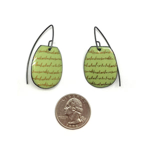 Lime Green Enamel Earrings-Earrings-Jenne Rayburn-Pistachios