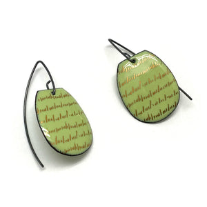 Lime Green Enamel Earrings-Earrings-Jenne Rayburn-Pistachios
