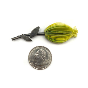 Lime Green Flower Brooch-Pins-Naoko Yoshizawa-Pistachios