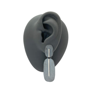 Linear Double Oval Earrings-Earrings-Heather Guidero-Pistachios