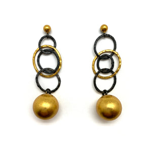 Link Earrings - Short-Earrings-Sowon Joo-Pistachios