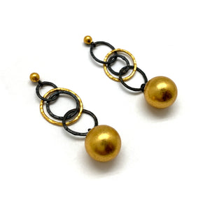 Link Earrings - Short-Earrings-Sowon Joo-Pistachios