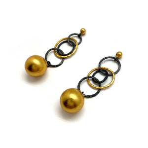 Link Earrings - Short-Earrings-Sowon Joo-Pistachios