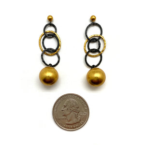 Link Earrings - Short-Earrings-Sowon Joo-Pistachios