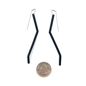 Long Asymmetric Earrings-Earrings-Joanne Grimonprez-Pistachios