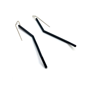 Long Asymmetric Earrings-Earrings-Joanne Grimonprez-Pistachios