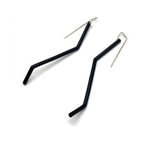 Long Asymmetric Earrings-Earrings-Joanne Grimonprez-Pistachios