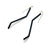 Long Asymmetric Earrings-Earrings-Joanne Grimonprez-Pistachios