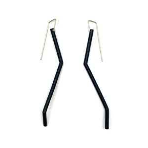 Long Asymmetric Earrings-Earrings-Joanne Grimonprez-Pistachios