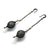 Long Black Diamond Earrings-Earrings-Sowon Joo-Pistachios