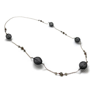 Long Crochet Bulb Necklace-Necklaces-Sowon Joo-Pistachios