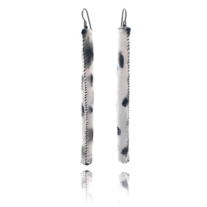 Long Cylinder Calligraphy Earrings-Earrings-Myung Urso-Pistachios