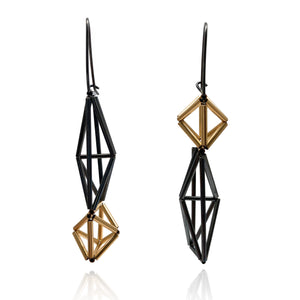 Long Geometric Earrings-Earrings-Emilie Pritchard-Pistachios