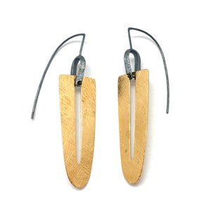 Long Gold Arch Earrings-Earrings-Heather Guidero-Pistachios