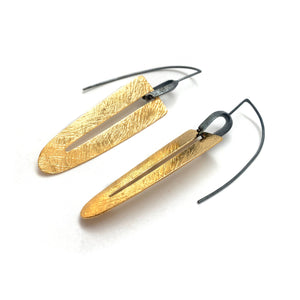 Long Gold Arch Earrings-Earrings-Heather Guidero-Pistachios