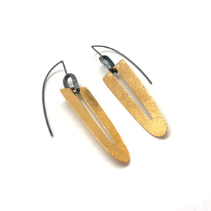Long Gold Arch Earrings-Earrings-Heather Guidero-Pistachios