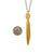 Long Gold Geometric Pendant Necklace-Necklaces-Arek Wolski-Pistachios