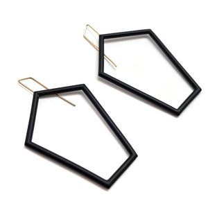 Long Pentagon Earrings - Pistachios