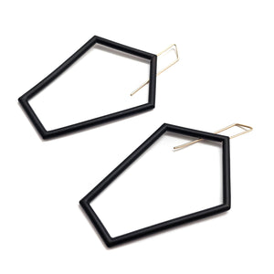 Long Pentagon Earrings - Pistachios