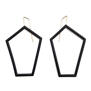 Long Pentagon Earrings - Pistachios