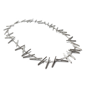 Long Silver Bar Necklace-Necklaces-Elisa Bongfeldt-Pistachios