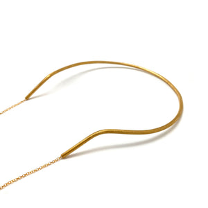 Long Spinel Golden Drape Necklace-Necklaces-Veronika Majewska-Pistachios
