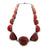 Longer Red Japanese Paper Necklace-Necklaces-Naoko Yoshizawa-Pistachios