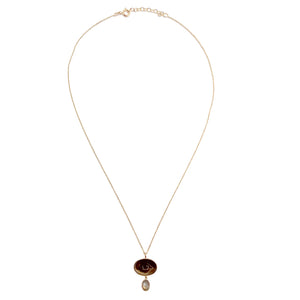 Lover's Eye Droplet Necklace-Necklaces-Anna Bankuti-Pistachios