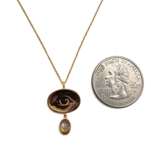Lover's Eye Droplet Necklace-Necklaces-Anna Bankuti-Pistachios