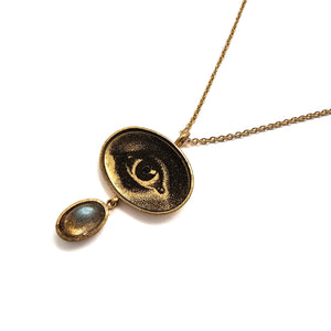 Lover's Eye Droplet Necklace-Necklaces-Anna Bankuti-Pistachios