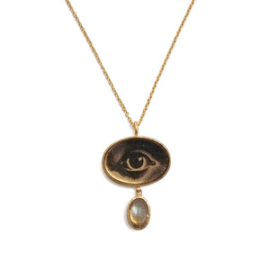 Lover's Eye Droplet Necklace-Necklaces-Anna Bankuti-Pistachios